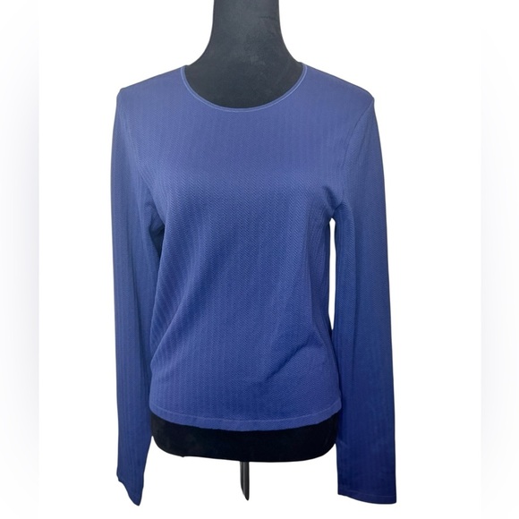 PINK by Victoria's Secret Seamless Long Sleeve Top Navy - Picture 6 of 13